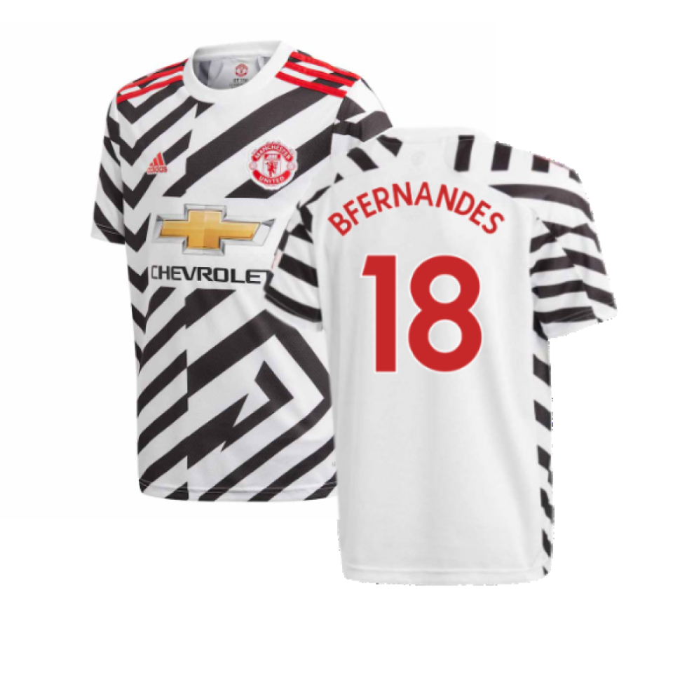 (LB) 2020-2021 Man Utd Adidas Third Football Shirt (Kids) (B.FERNANDES 18)