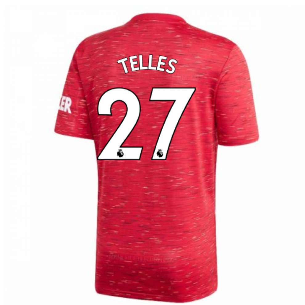 (XXL) 2020-2021 Man Utd Adidas Home Football Shirt (TELLES 27)