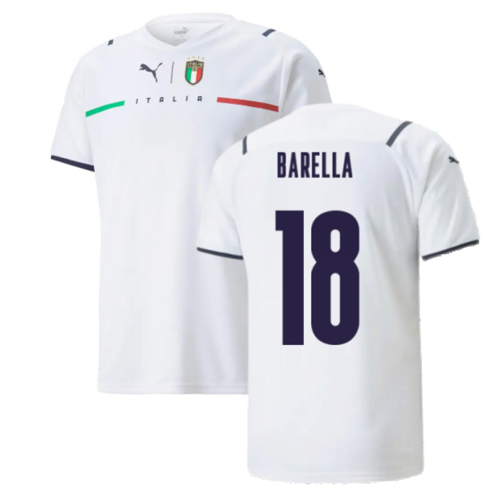 (XXL) 2021-2022 Italy Away Shirt (BARELLA 18)