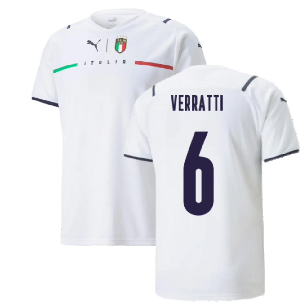 Puma (S) 2021-2022 Italy Away Shirt (Verratti 6)