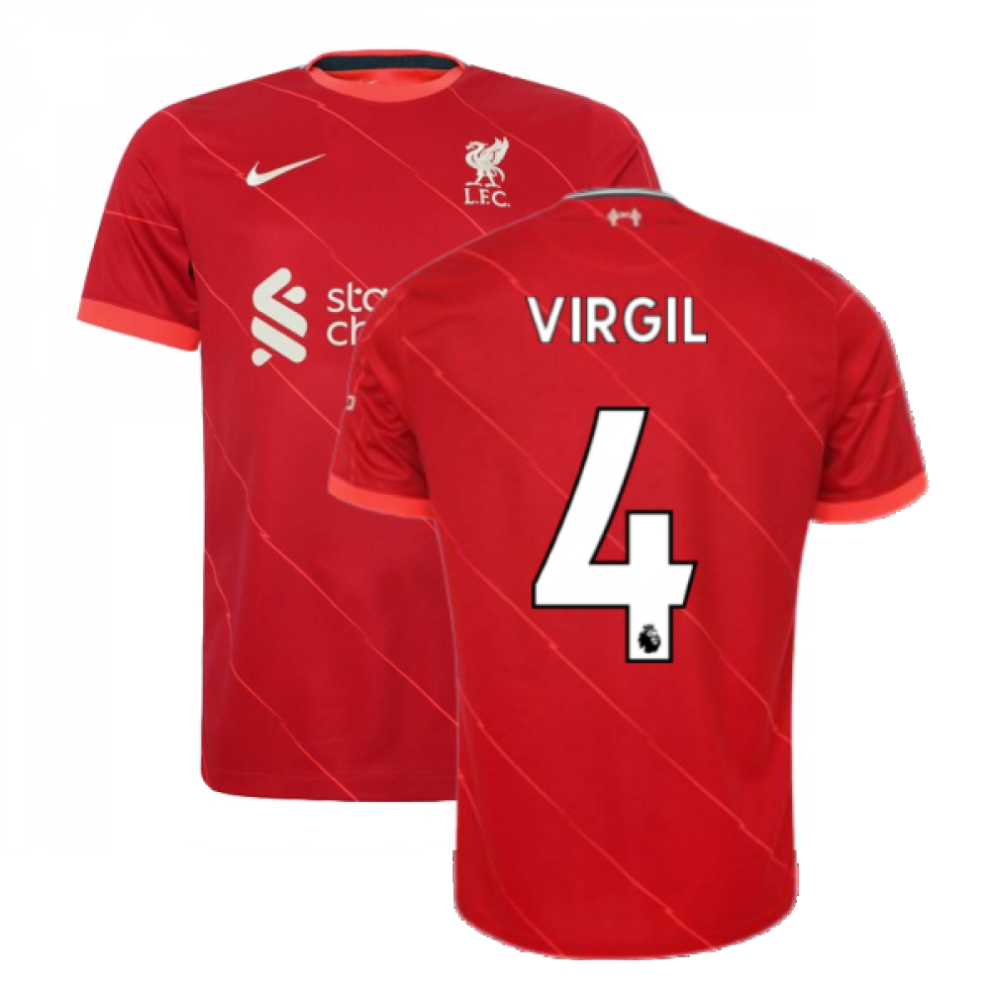 (M) Liverpool 2021-2022 Home Shirt (VIRGIL 4)