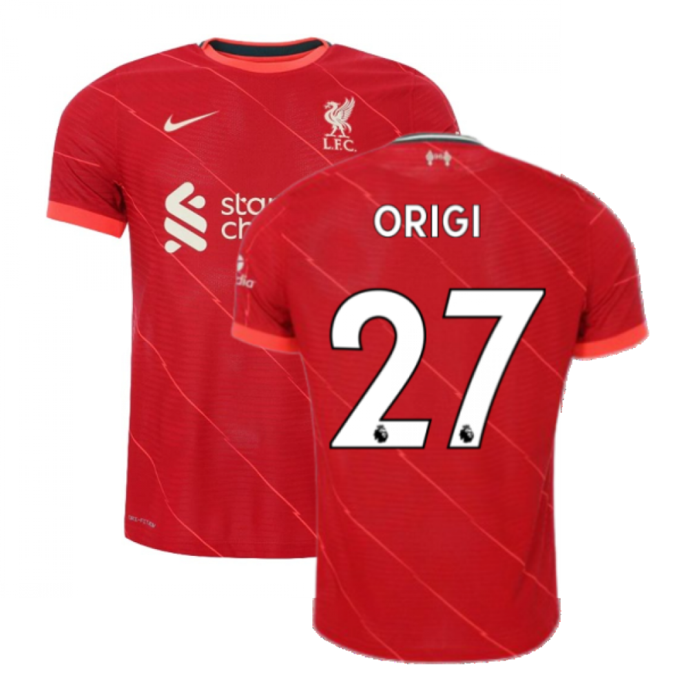 Nike (M) Liverpool 2021-2022 Vapor Home Shirt (Origi 27)