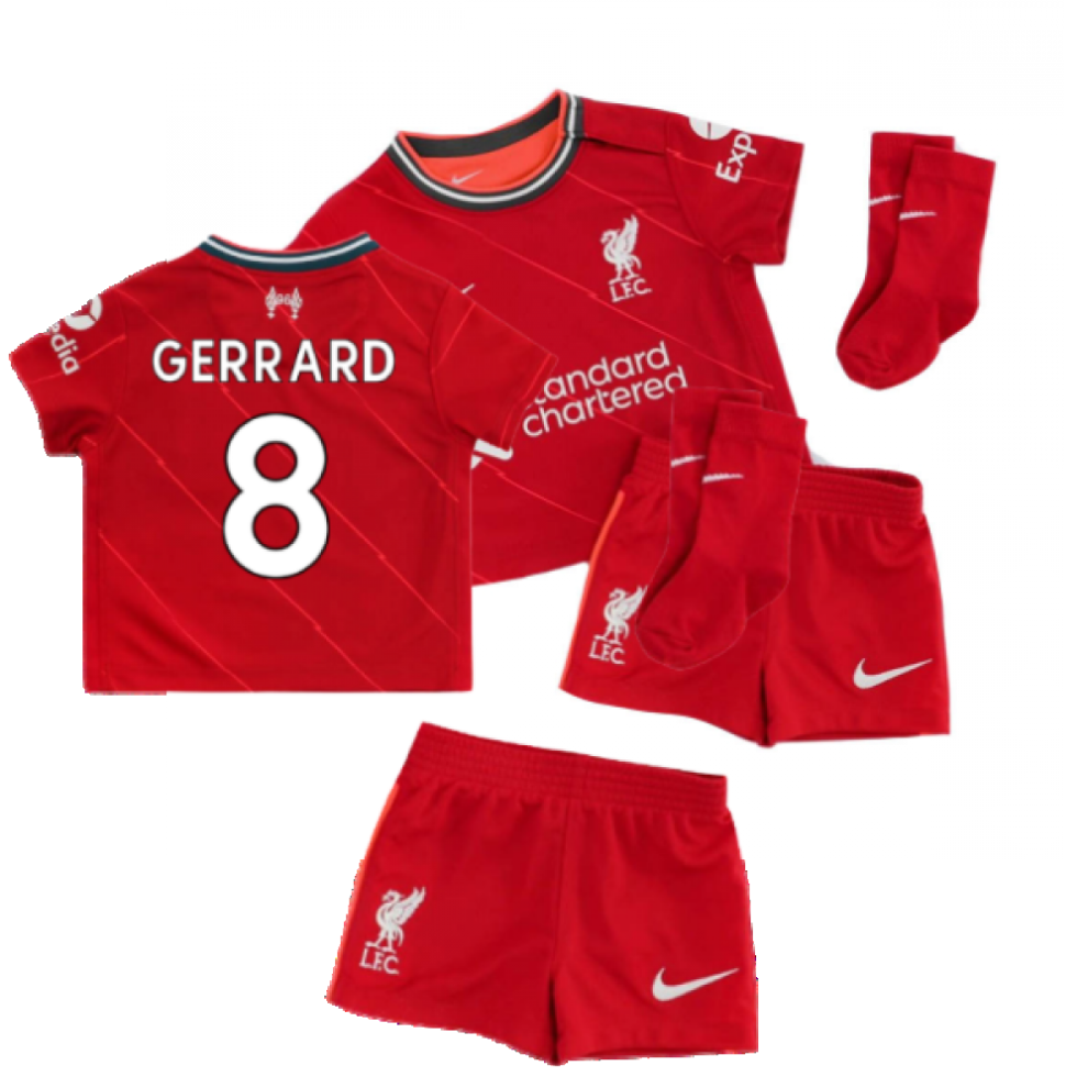 (9-12 Months) Liverpool 2021-2022 Home Baby Kit (GERRARD 8)