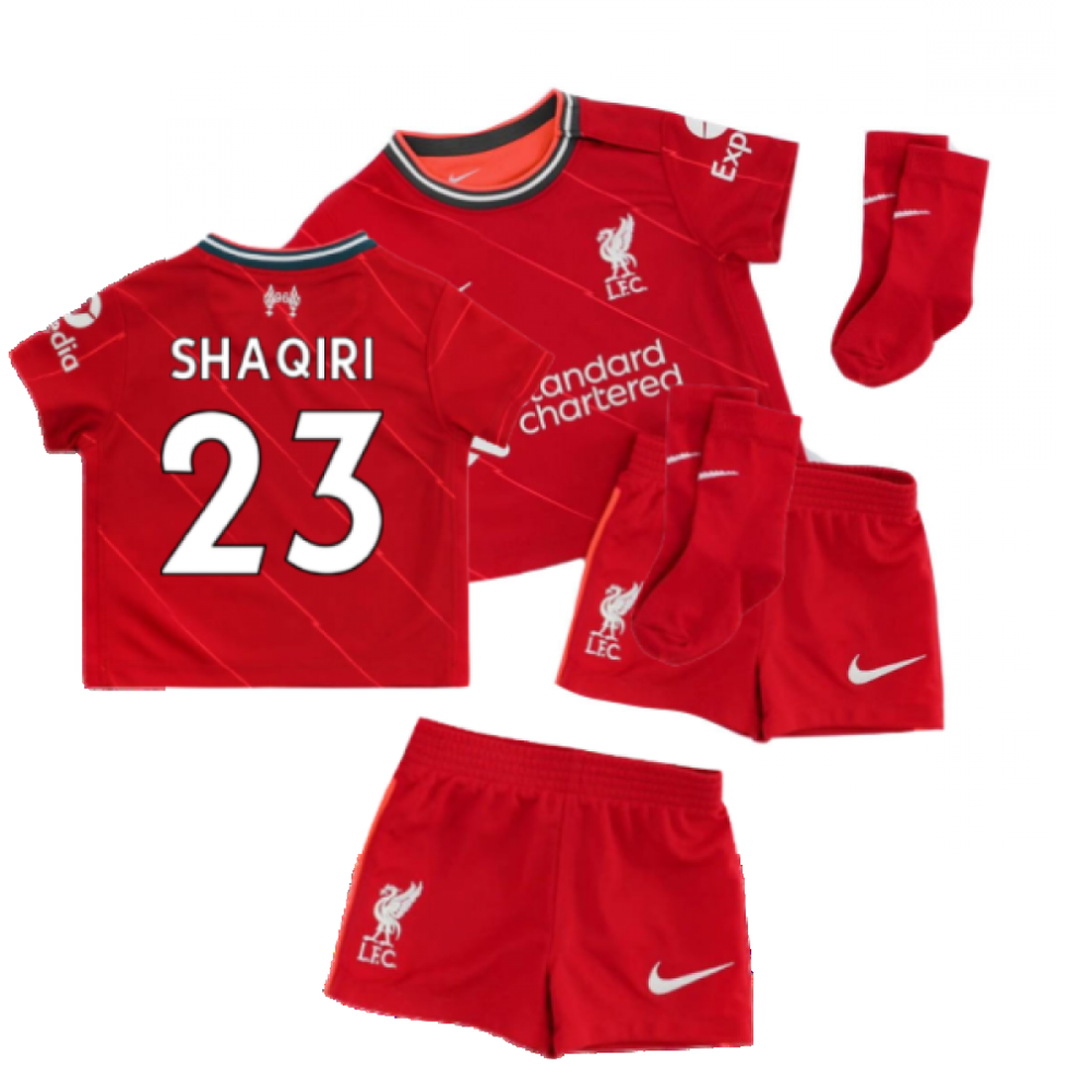 (9-12 Months) Liverpool 2021-2022 Home Baby Kit (SHAQIRI 23)