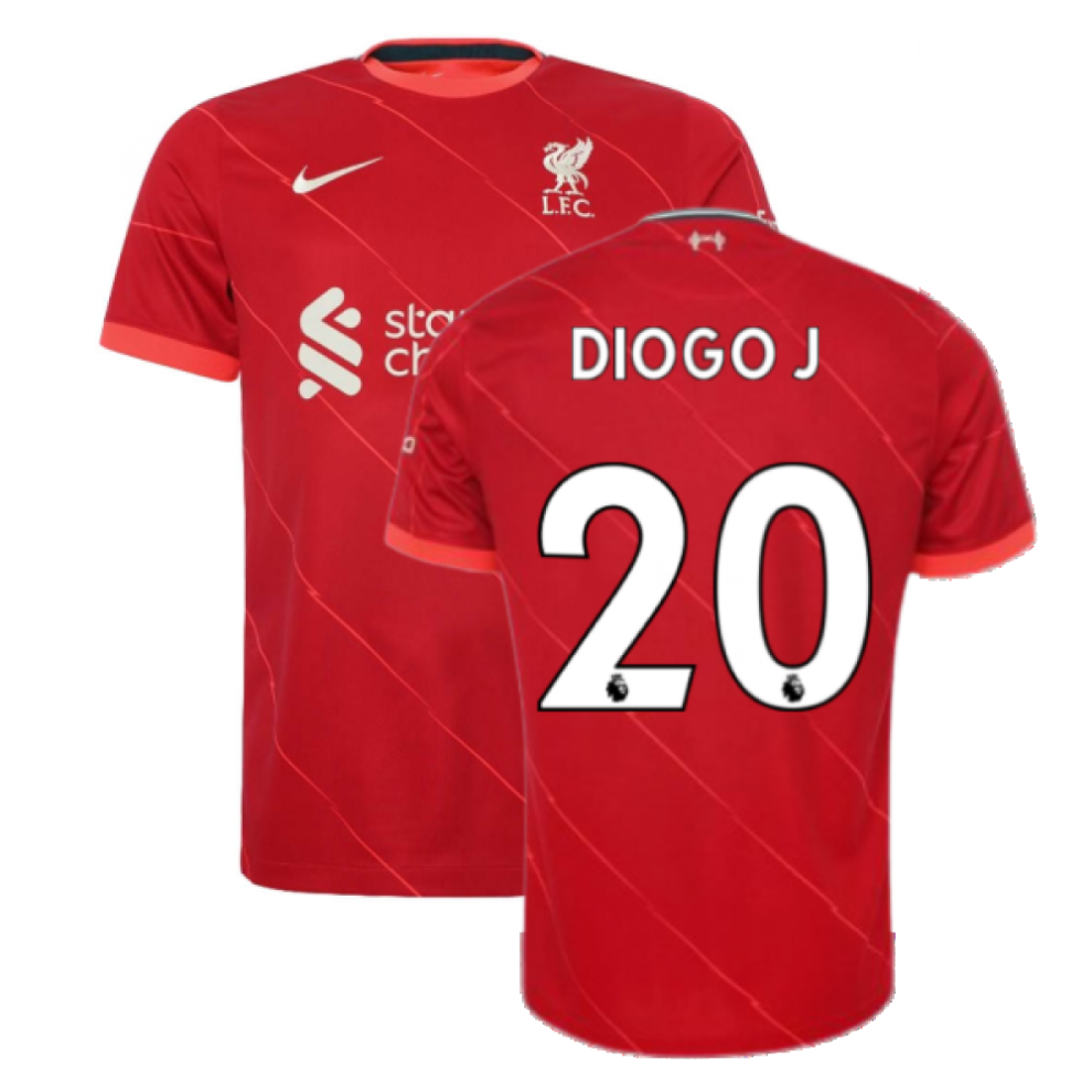 (XSB) Liverpool 2021-2022 Home Shirt (Kids) (DIOGO J. 20)