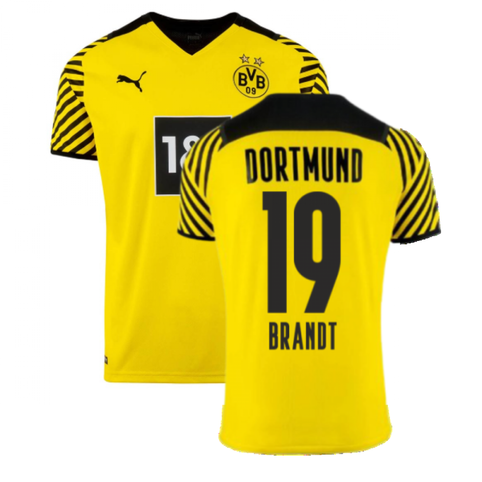 Puma (Sb) 2021-2022 Borussia Dortmund Home Shirt (Kids) (Brandt 19)