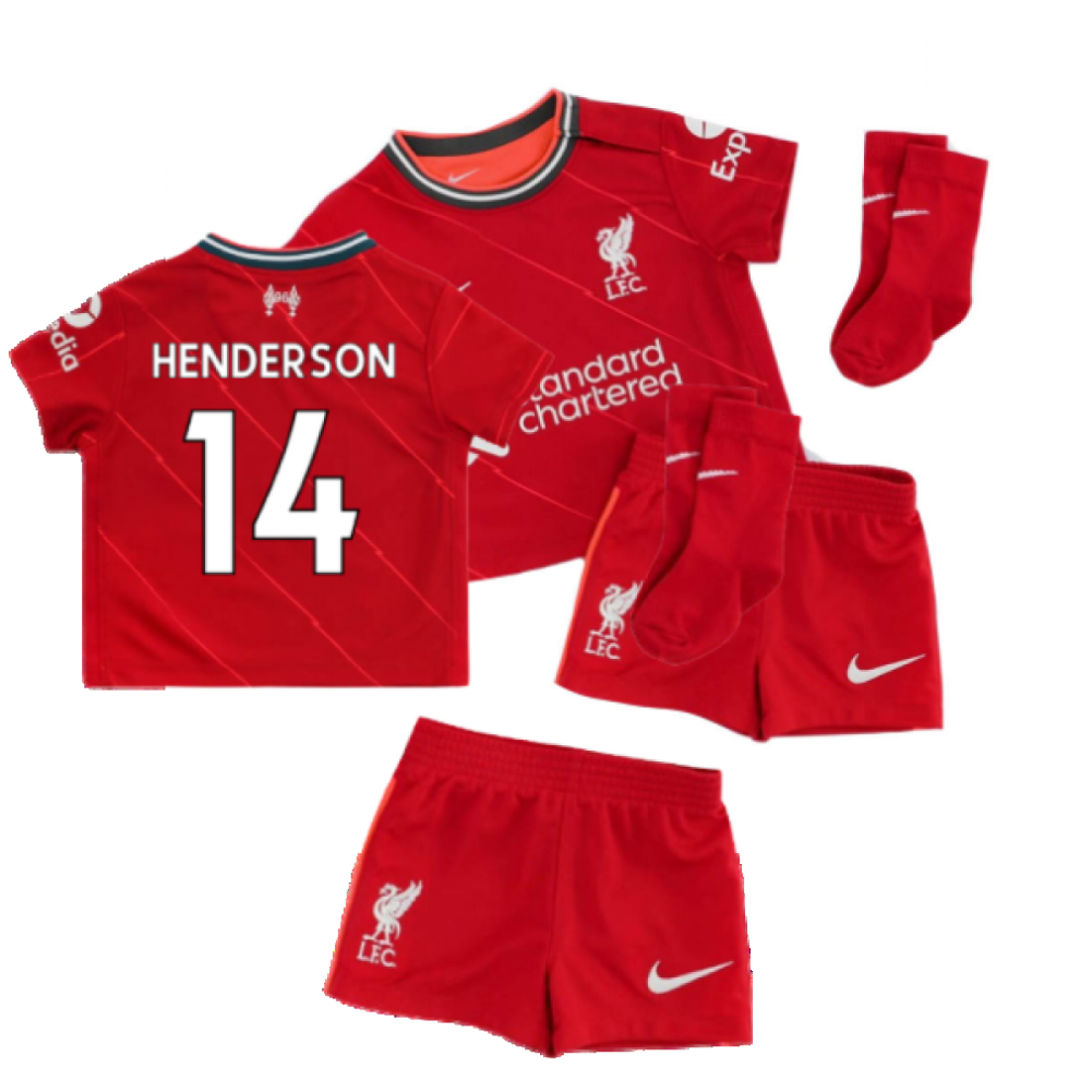 (6-9 Months) Liverpool 2021-2022 Home Baby Kit (HENDERSON 14)