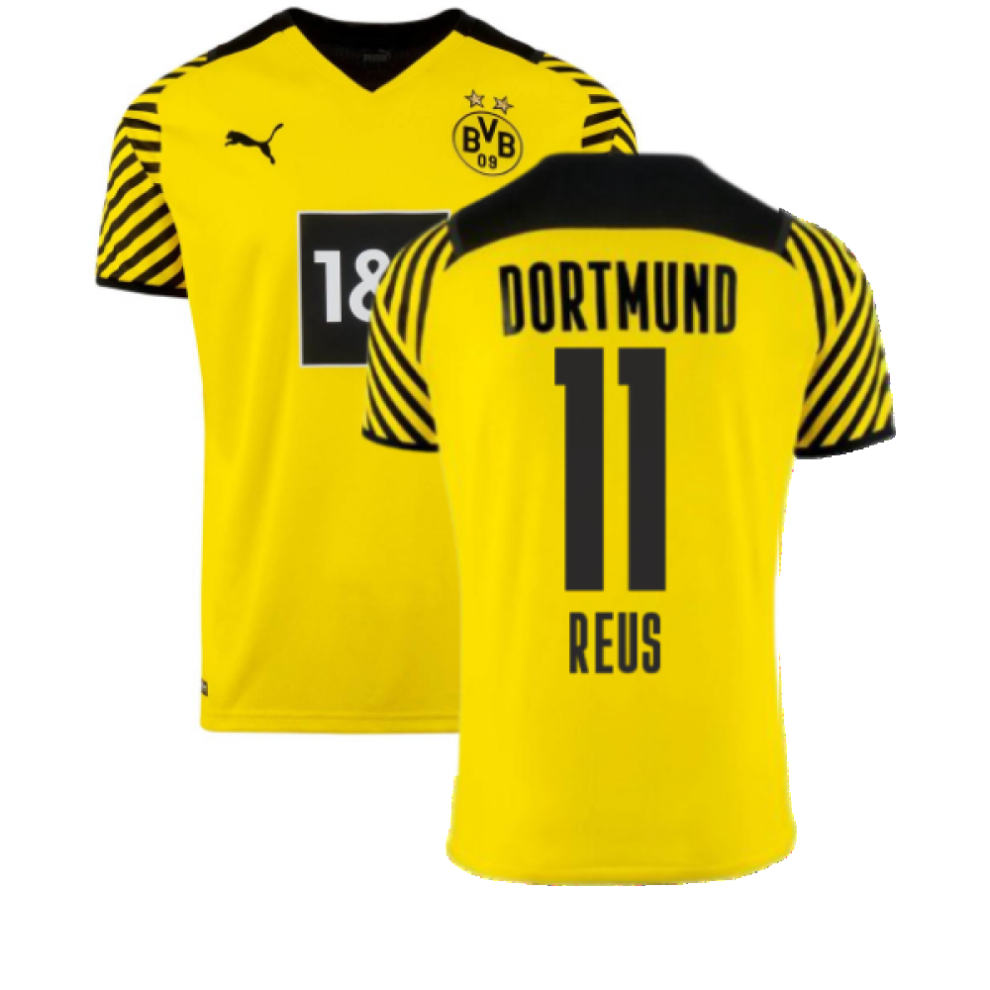 (L) 2021-2022 Borussia Dortmund Home Shirt (REUS 11)