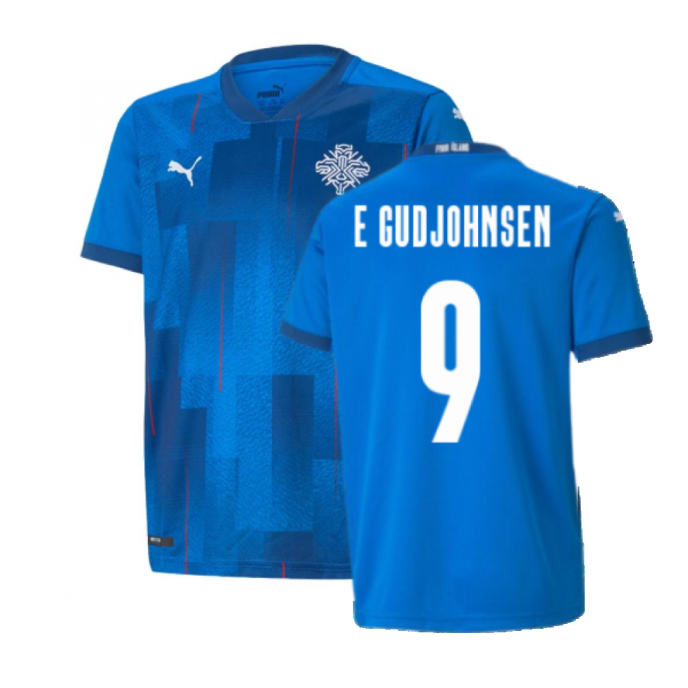 (XXL) 2021-2022 Iceland Home Shirt (E Gudjohnsen 9)