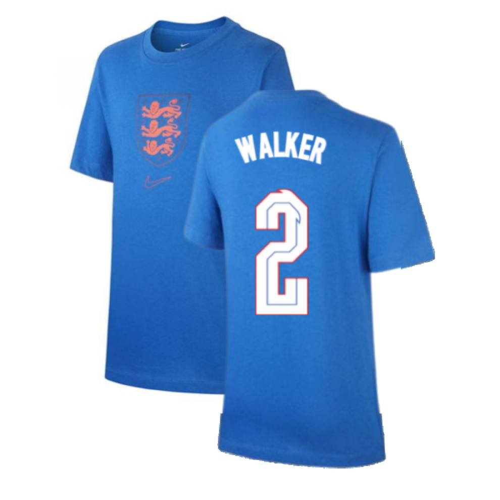 (MB) 2020-2021 England Nike Evergreen Crest Tee (Blue) - Kids (Walker 2)