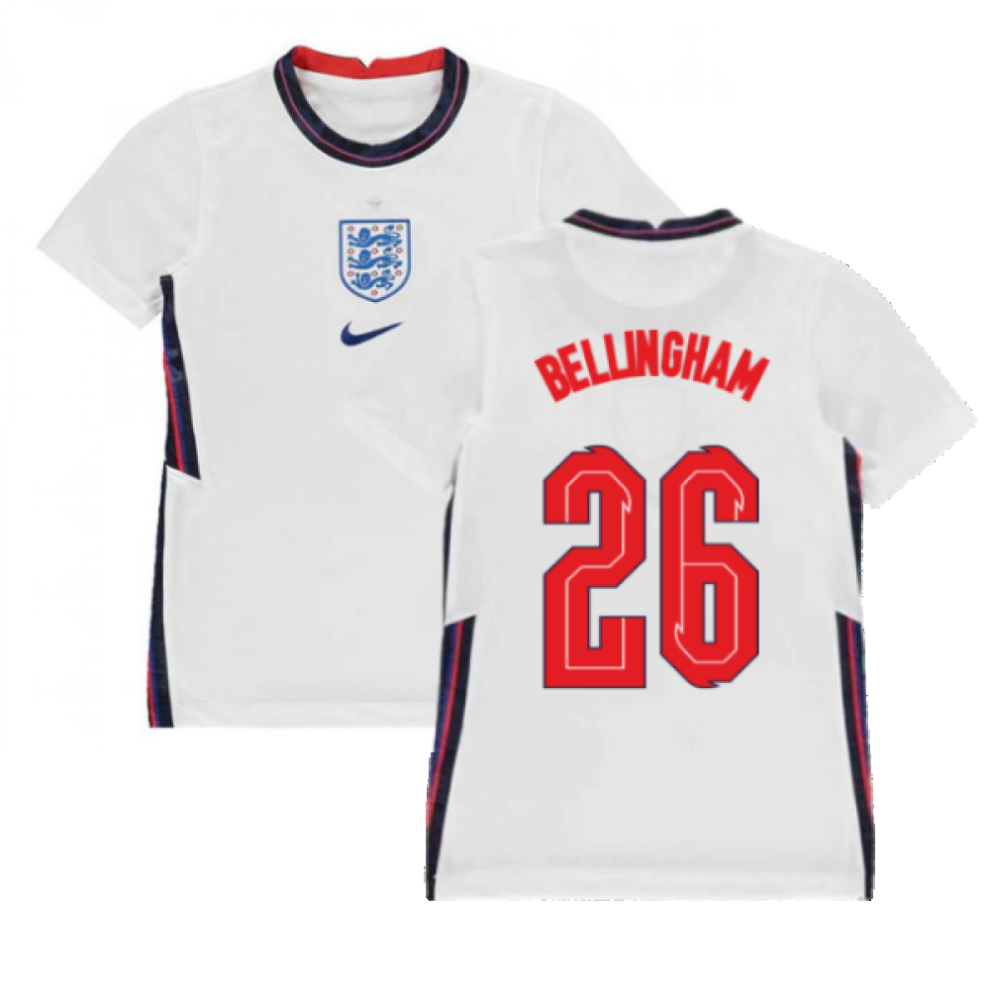 (MB) 2020-2021 England Home Nike Football Shirt (Kids) (Bellingham 26)