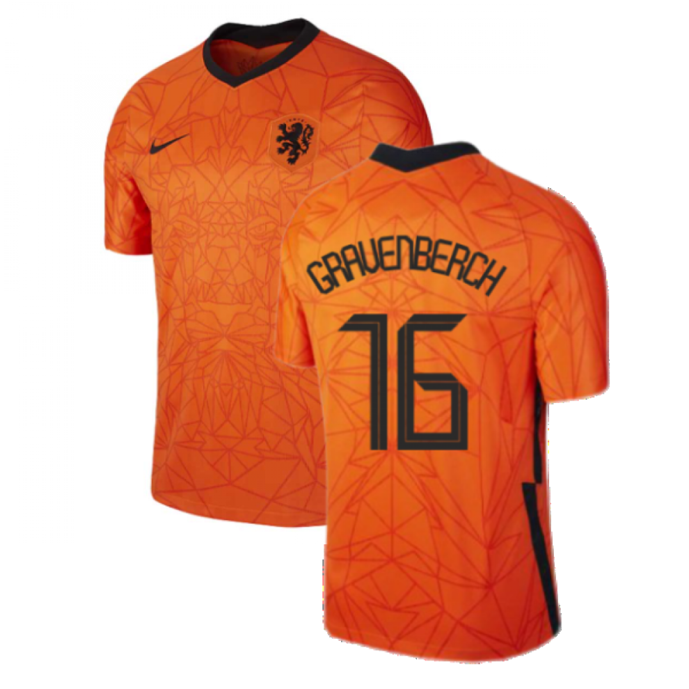 (SB) 2020-2021 Holland Home Nike Football Shirt (Kids) (GRAVENBERCH 16)