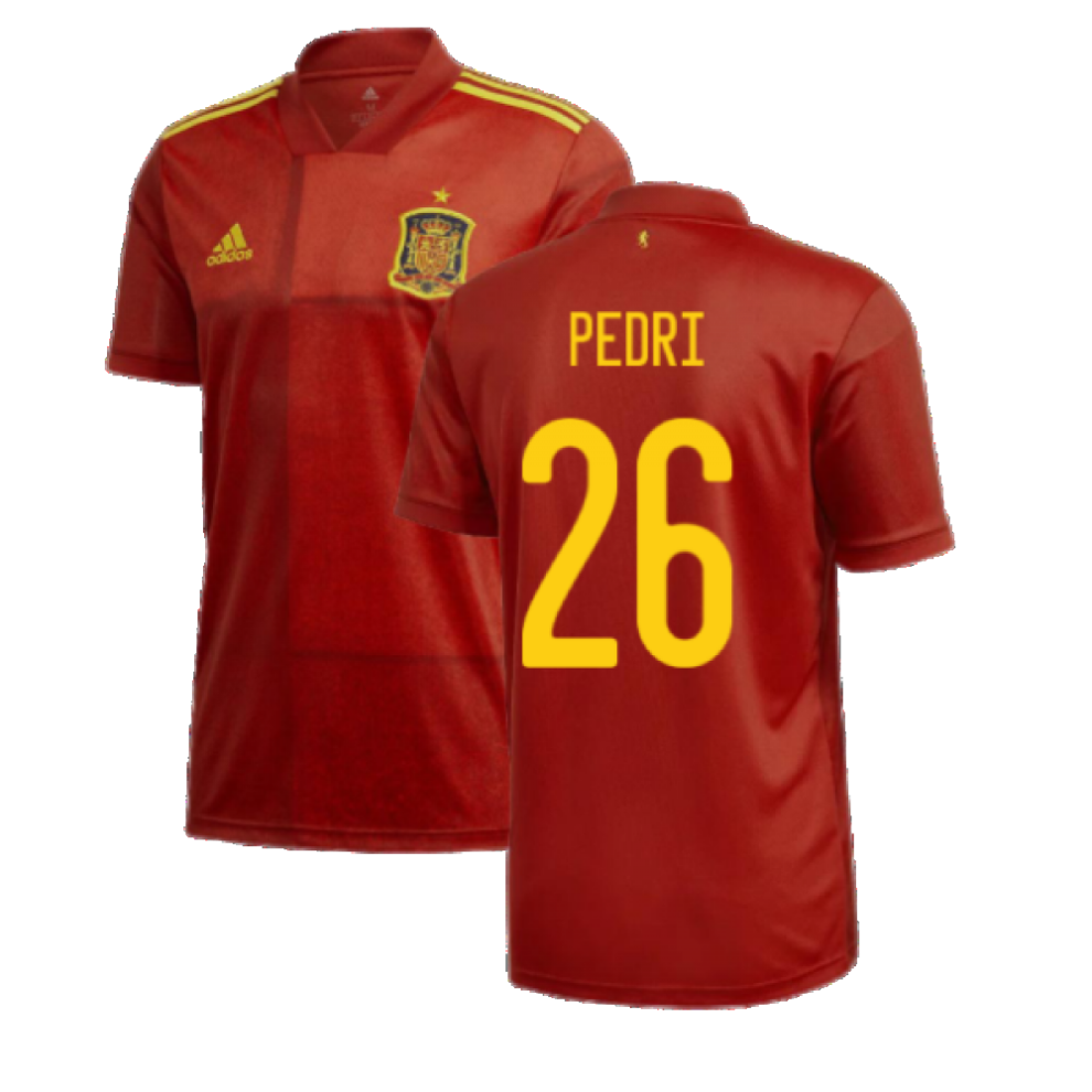 (XXL) 2020-2021 Spain Home Adidas Football Shirt (PEDRI 26)