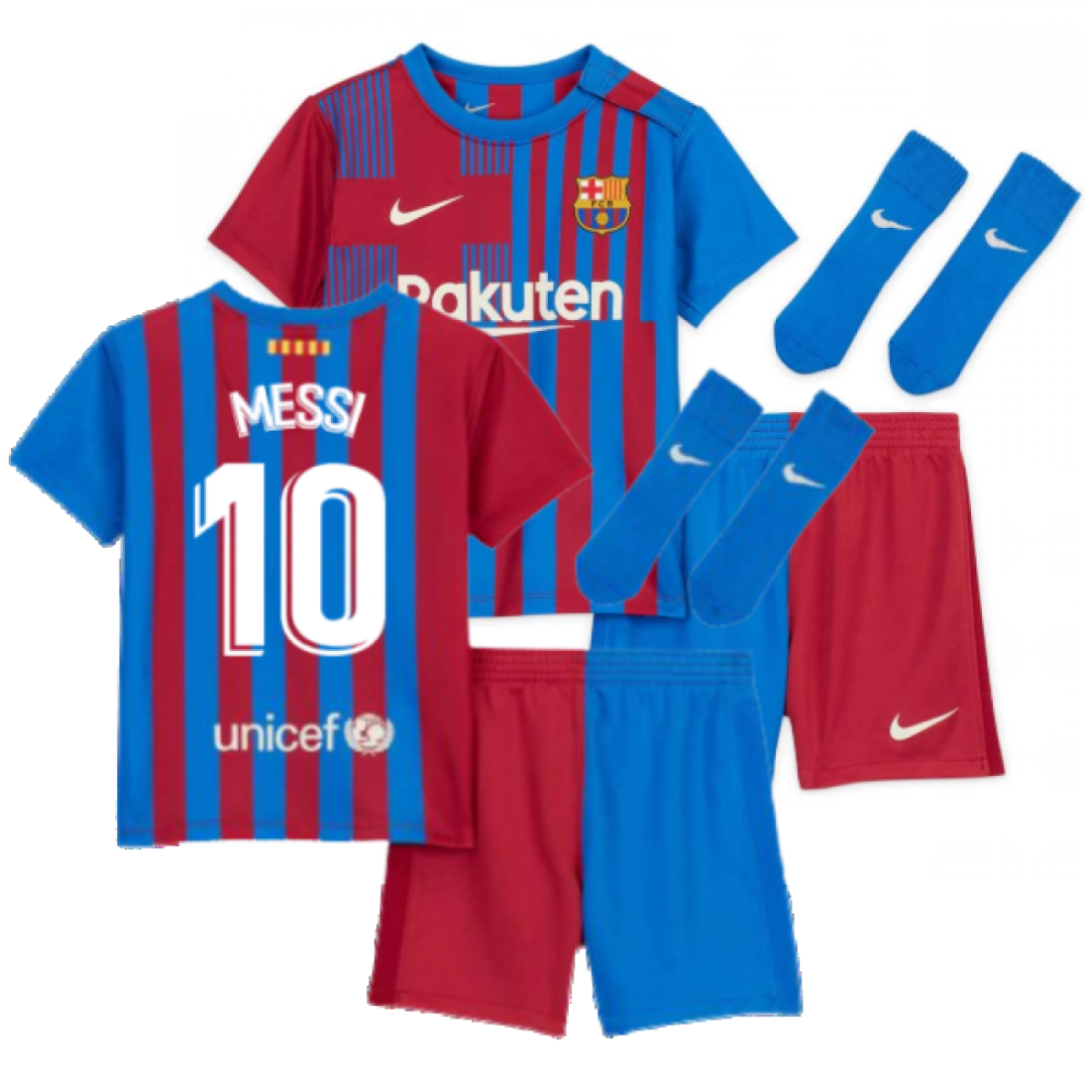 (24-36 Months) 2021-2022 Barcelona Infants Home Kit (MESSI 10)