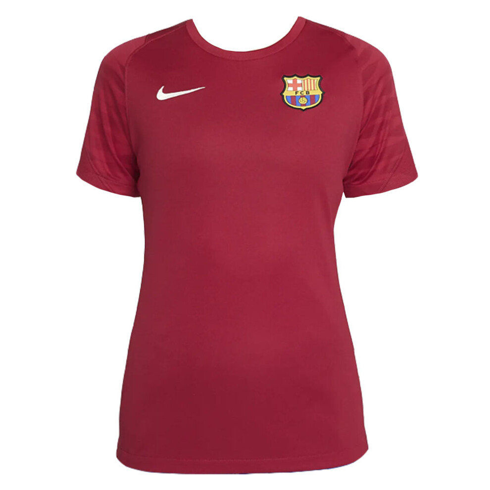 (L) 2021-2022 Barcelona Training Shirt (Noble Red) - Womens