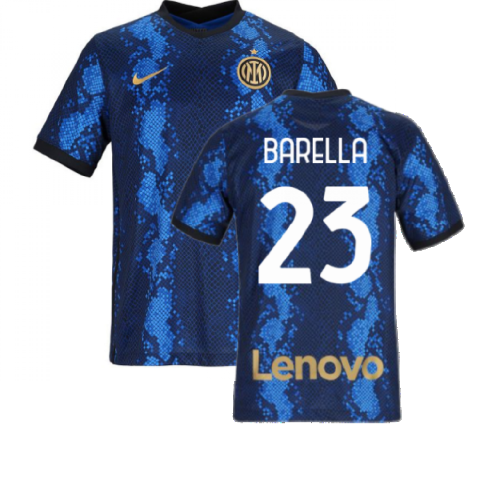 (SB) 2021-2022 Inter Milan Home Shirt (Kids) (BARELLA 23)