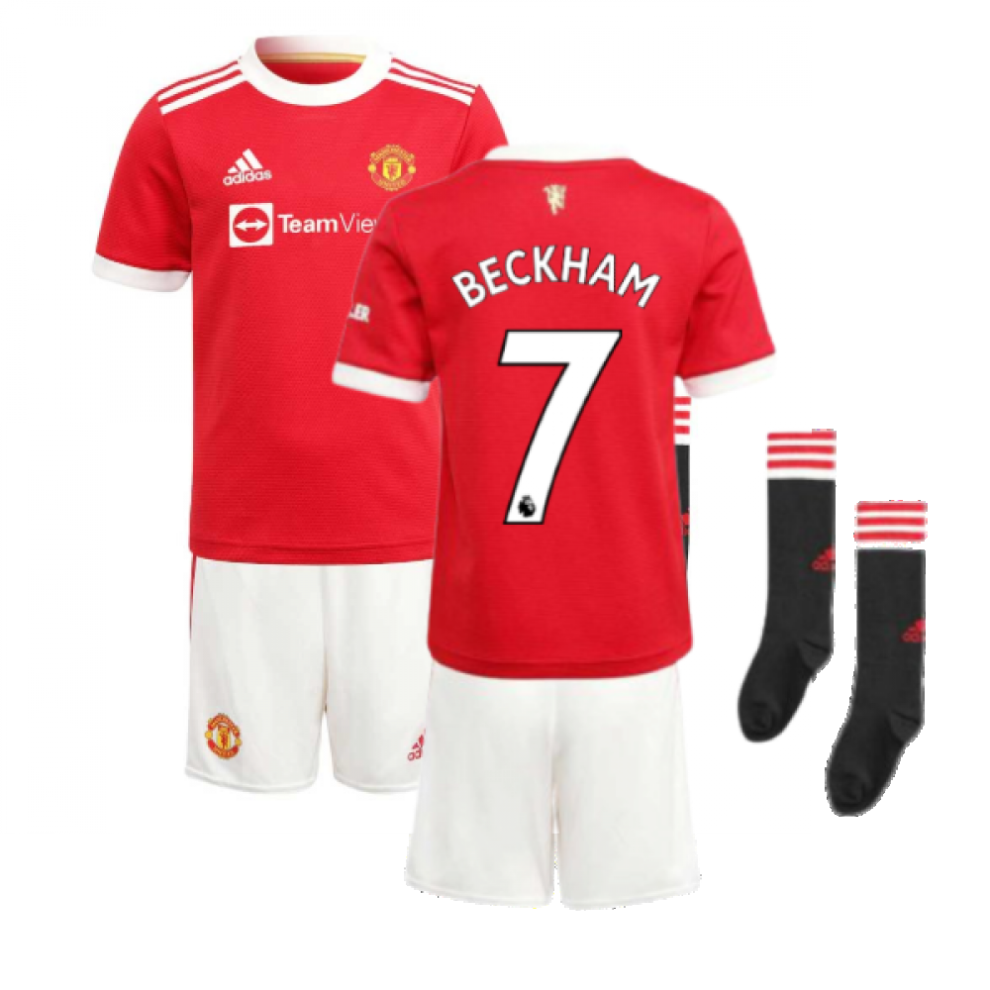 Adidas (18-24 Months) Man Utd 2021-2022 Home Mini Kit (Beckham 7)