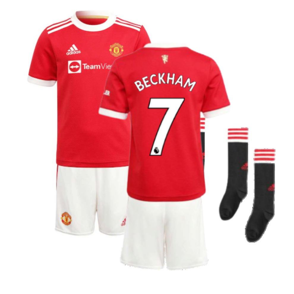 (2-3 Years) Man Utd 2021-2022 Home Mini Kit (BECKHAM 7)