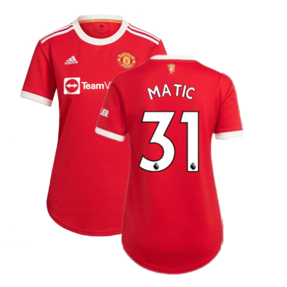 (XL) Man Utd 2021-2022 Home Shirt (Ladies) (MATIC 31)