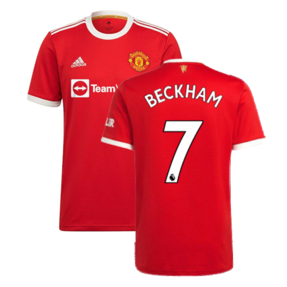 Adidas (L) Man Utd 2021-2022 Home Shirt (Beckham 7)