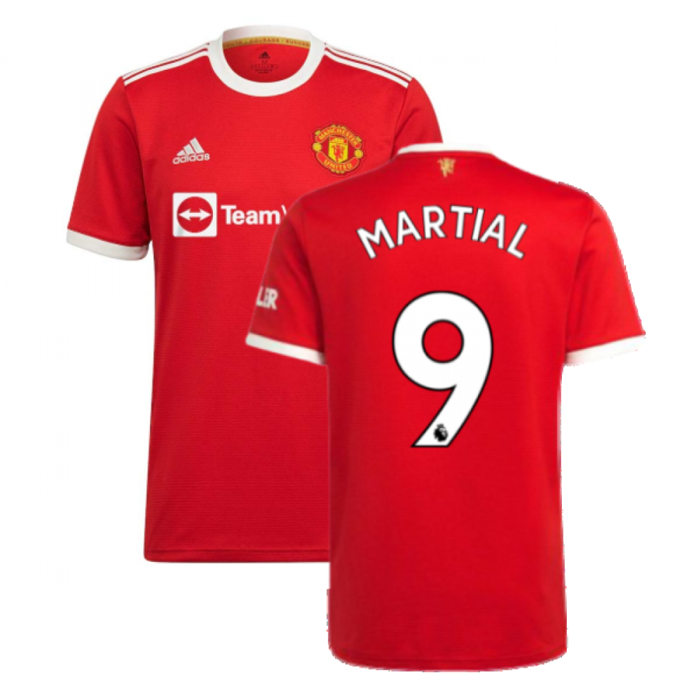 (L) Man Utd 2021-2022 Home Shirt (MARTIAL 9)