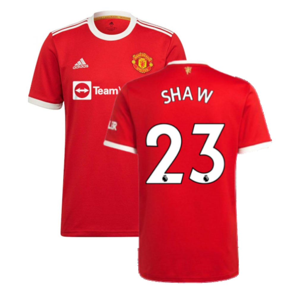 Adidas (4Xl) Man Utd 2021-2022 Home Shirt (Shaw 23)