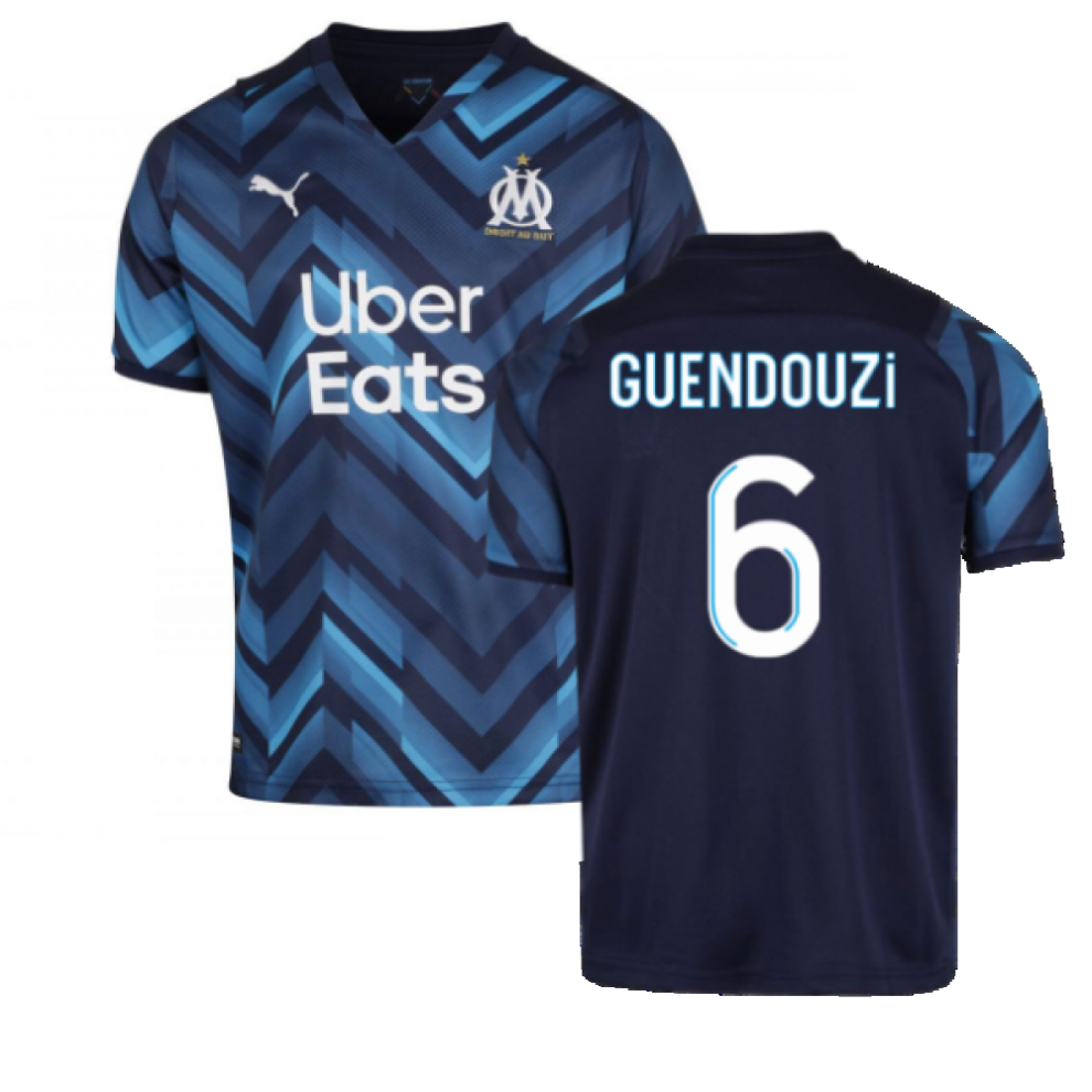 (XL) 2021-2022 Marseille Away Shirt (GUENDOUZI 6)