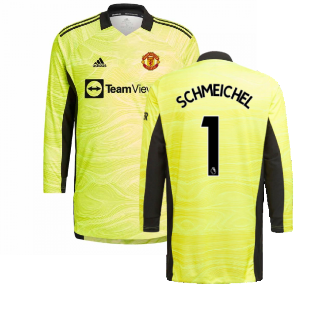 (XXL) Man Utd 2021-2022 Home Goalkeeper Shirt (Yellow) (SCHMEICHEL 1)