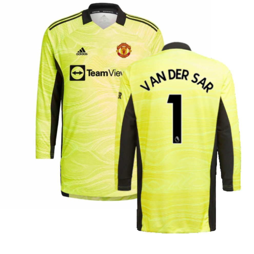 (3XL) Man Utd 2021-2022 Home Goalkeeper Shirt (Yellow) (VAN DER SAR 1)