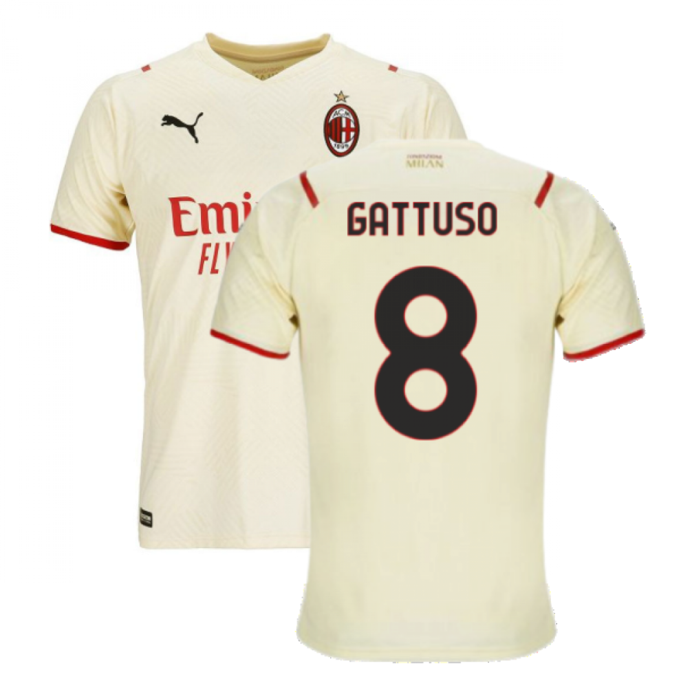 (XXL) 2021-2022 AC Milan Away Shirt (GATTUSO 8)