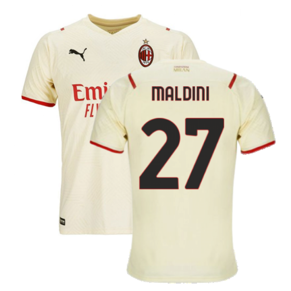 (XXL) 2021-2022 AC Milan Away Shirt (MALDINI 27)