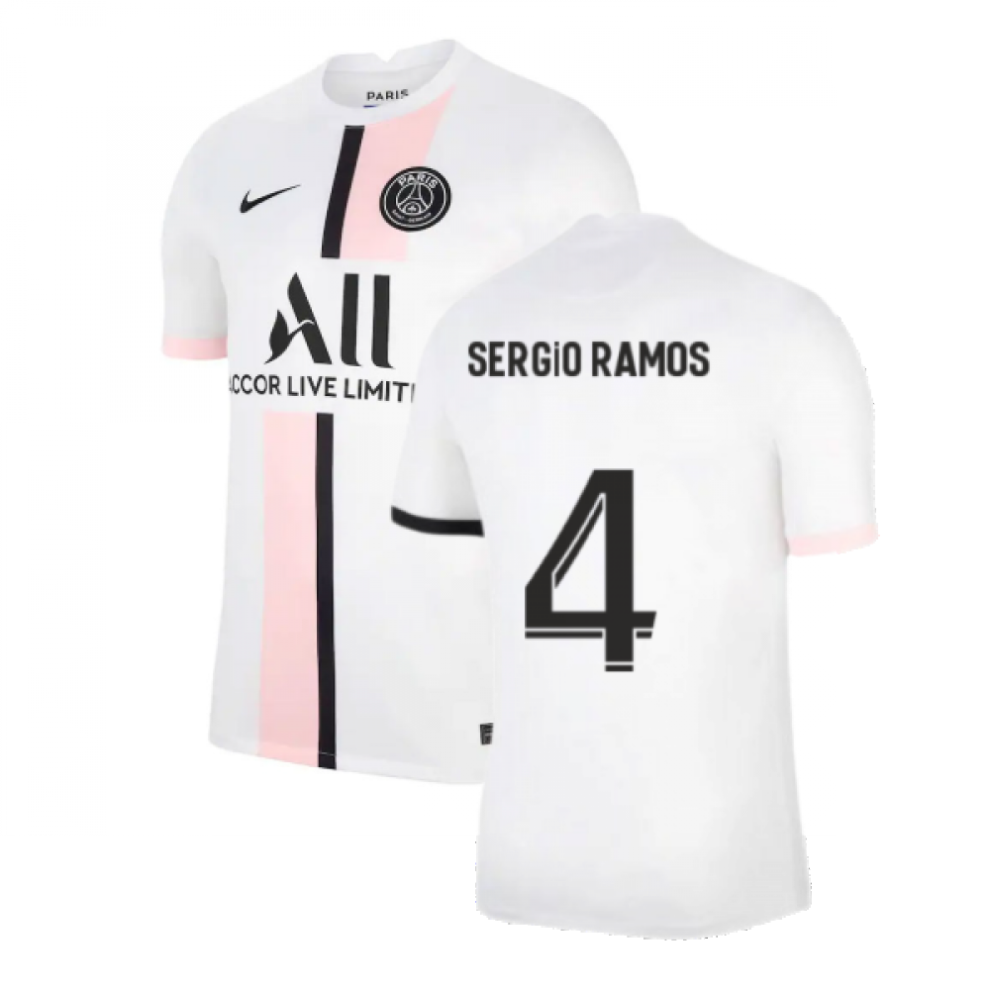 (L) PSG 2021-2022 Away Shirt (SERGIO RAMOS 4)