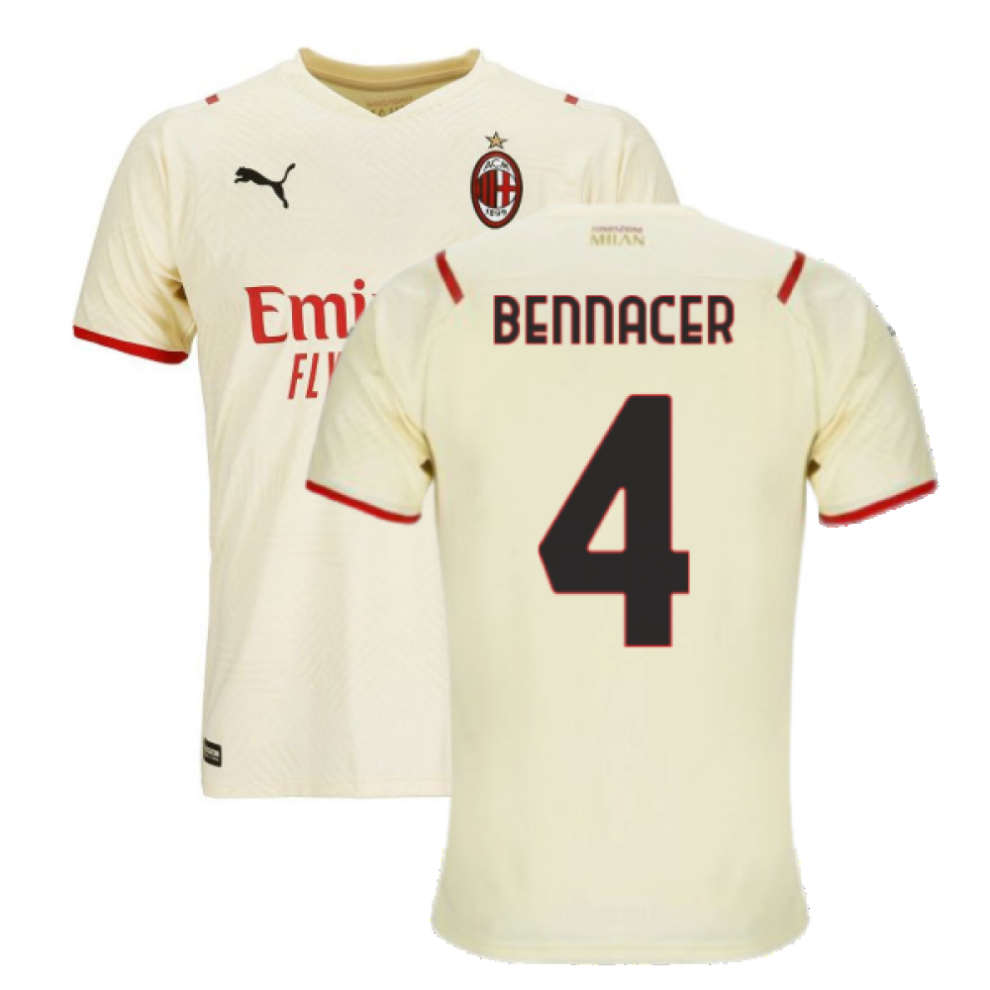 (XXL) 2021-2022 AC Milan Away Shirt (BENNACER 4)