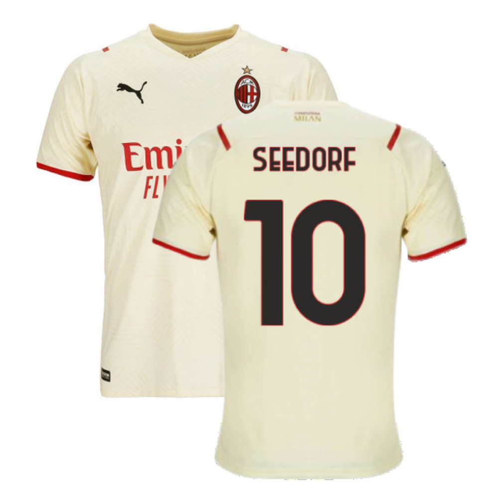 (XXL) 2021-2022 AC Milan Away Shirt (SEEDORF 10)