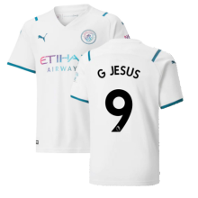(SB) 2021-2022 Man City Away Shirt (Kids) (G JESUS 9)