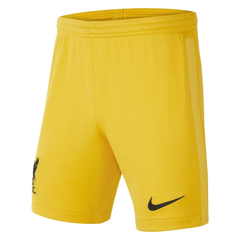 (SB) Liverpool 2021-2022 Home Goalkeeper Shorts (Gold) - Kids