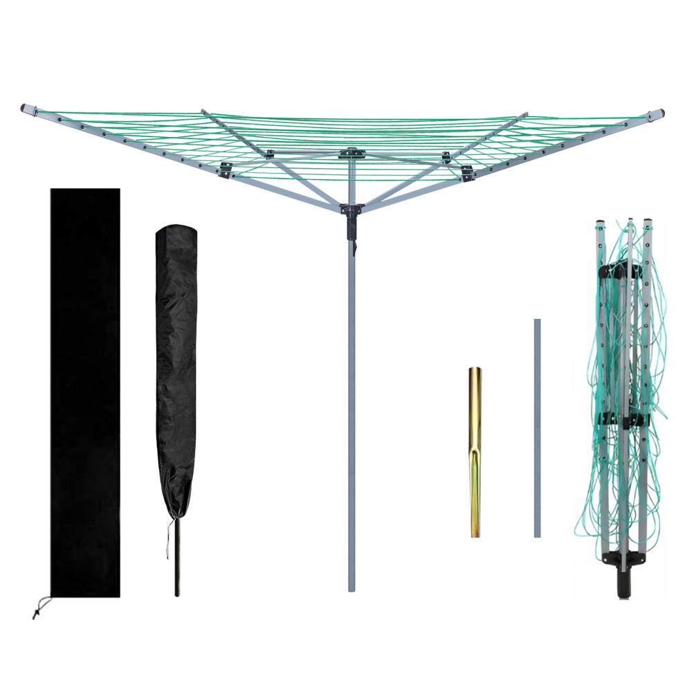 (50 M) Washing Line Garden Clothes Airer Dryer Heavy Duty