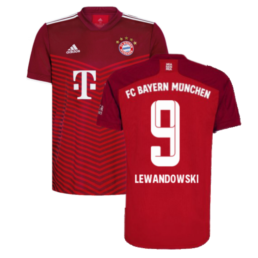 (L) 2021-2022 Bayern Munich Home Shirt (LEWANDOWSKI 9)