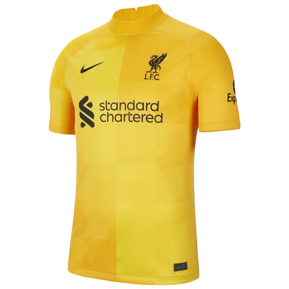 (XLB) Liverpool 2021-2022 Home Goalkeeper Shirt (University Gold) - Kids