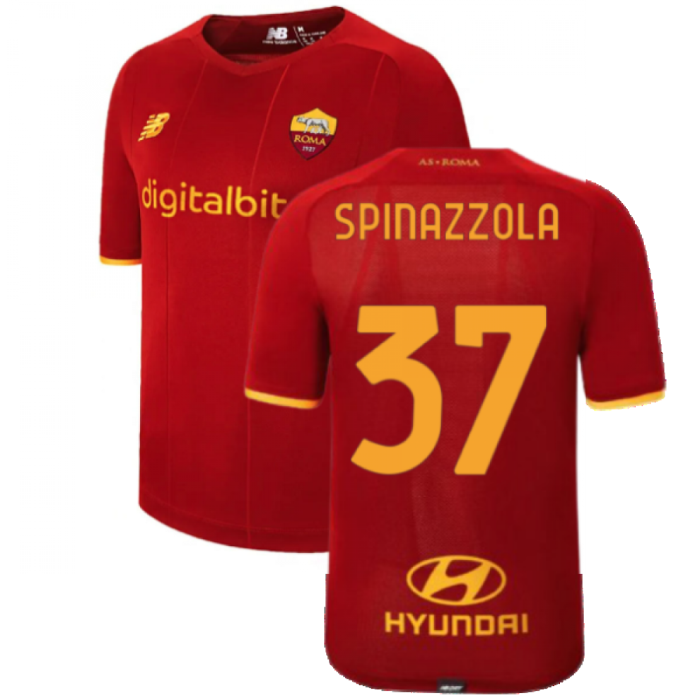 (M) 2021-2022 Roma Home Elite Shirt (SPINAZZOLA 37)