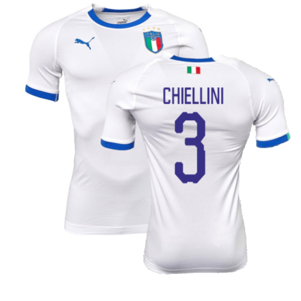 (M) 2018-2019 Italy Away evoKIT Away Shirt (Chiellini 3)