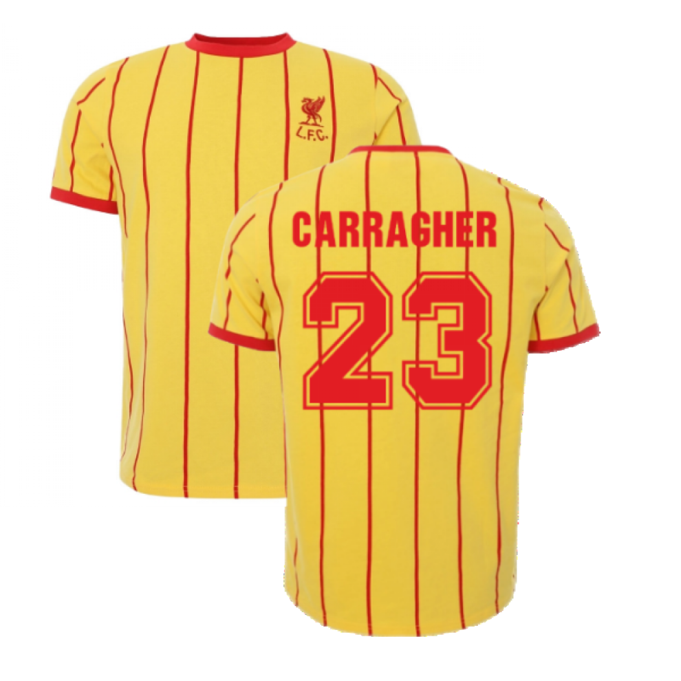 (XL) Liverpool Heritage 1982 Yellow Away Tee (CARRAGHER 23)