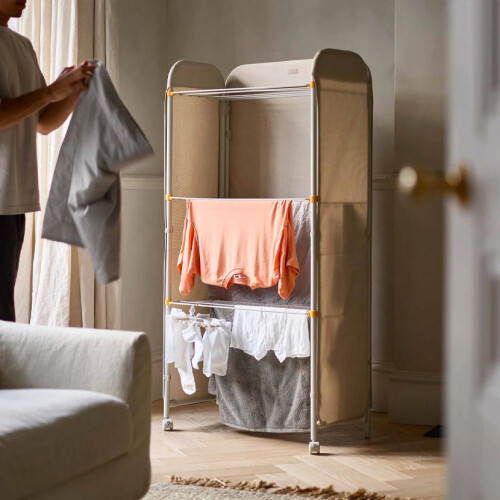 Joseph Joseph Joseph Joseph 50055 Eclipse 3-Tier Clothes Airer With Screen, Ecru 1