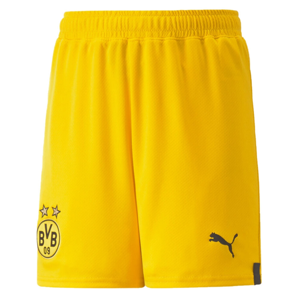 Puma (Xsb) 2022-2023 Borussia Dortmund Home Shorts (Yellow) - Kids