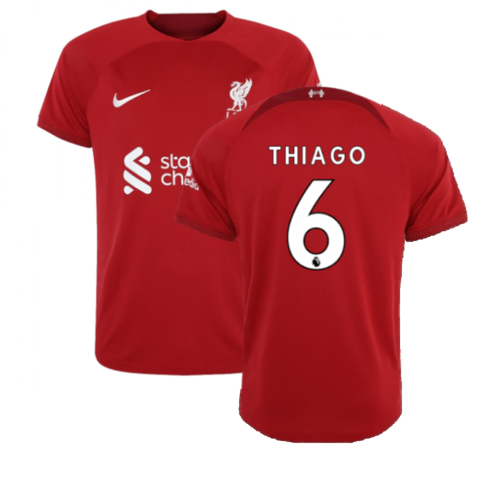 (XLB) 2022-2023 Liverpool Home Shirt (Kids) (THIAGO 6)