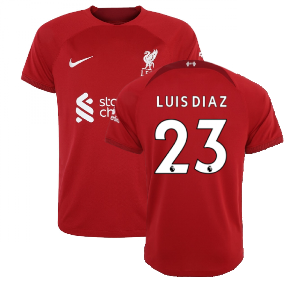 Nike (Xs) 2022-2023 Liverpool Home Shirt (Luis Diaz 23)
