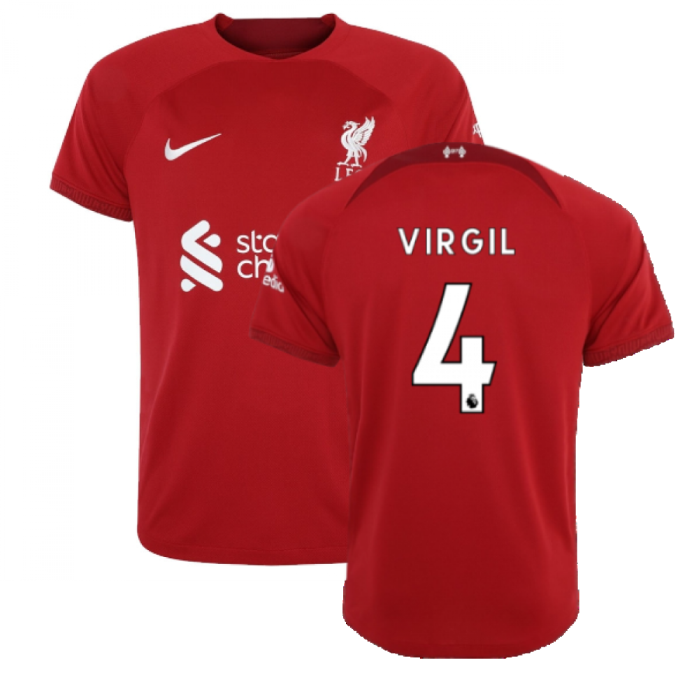 (XS) 2022-2023 Liverpool Home Shirt (VIRGIL 4)