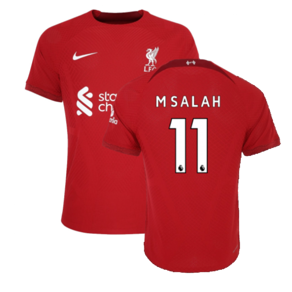 Nike (S) 2022-2023 Liverpool Vapor Home Shirt (M Salah 11)