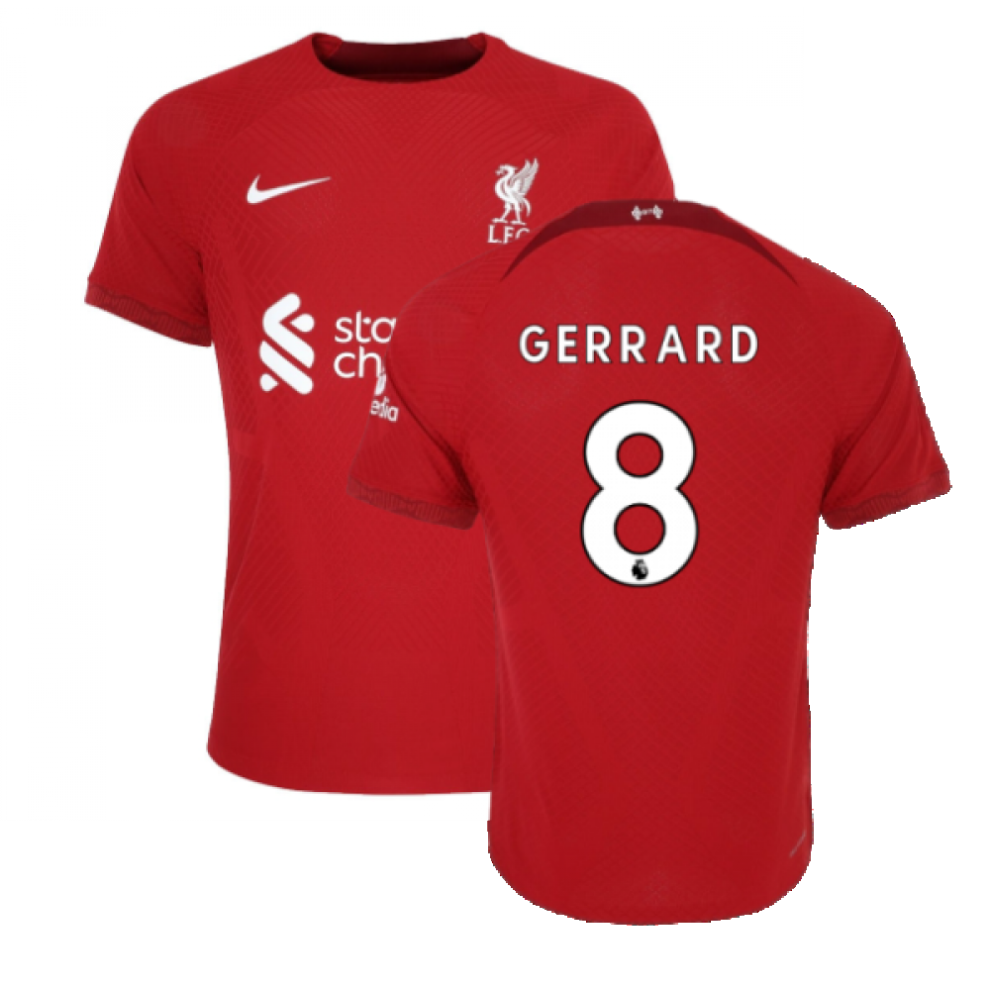 (L) 2022-2023 Liverpool Vapor Home Shirt (GERRARD 8)