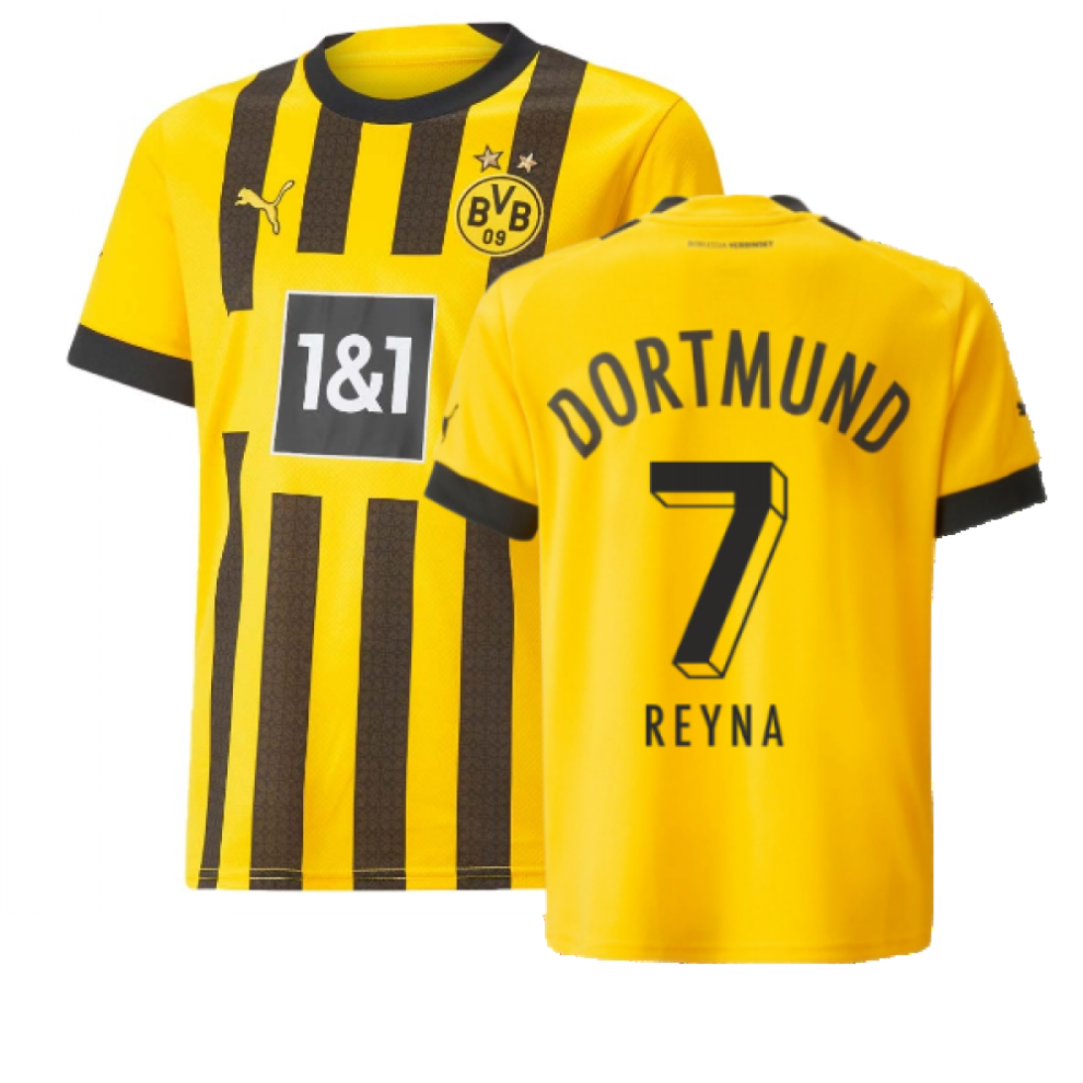 (MB) 2022-2023 Borussia Dortmund Home Shirt (Kids) (REYNA 7)